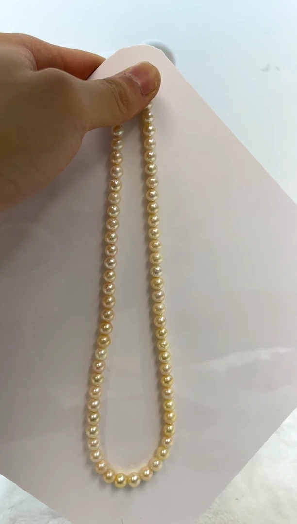 颈饰银S925镶嵌海水珍珠6-7