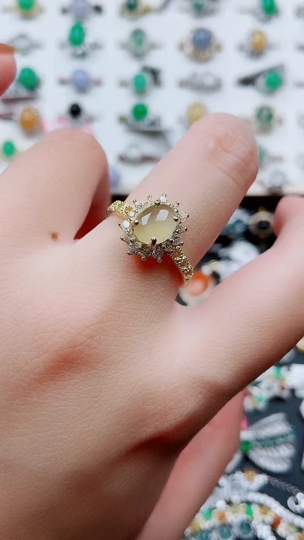 银S925镶嵌戒指翡翠57