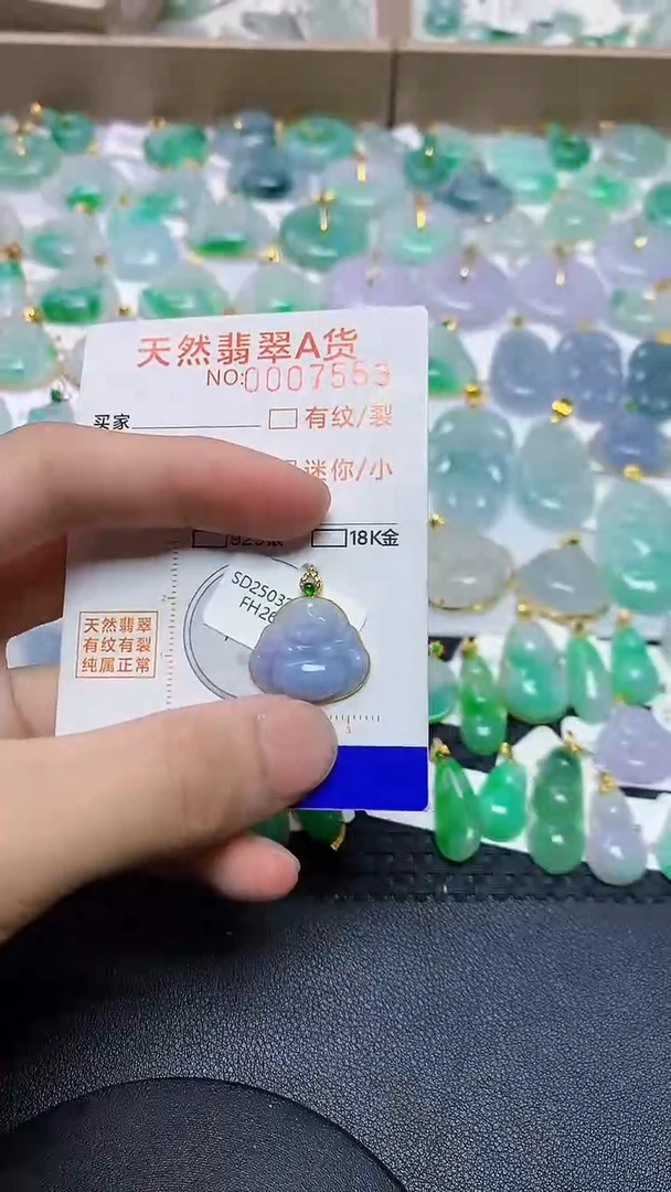 翡翠18K金镶嵌颈饰5464565464564