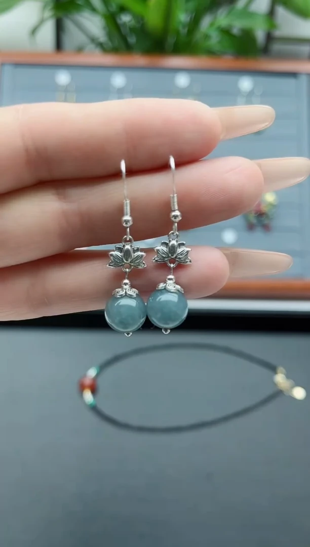 【闪购商品】玛瑙/玉髓耳饰银S925镶嵌01