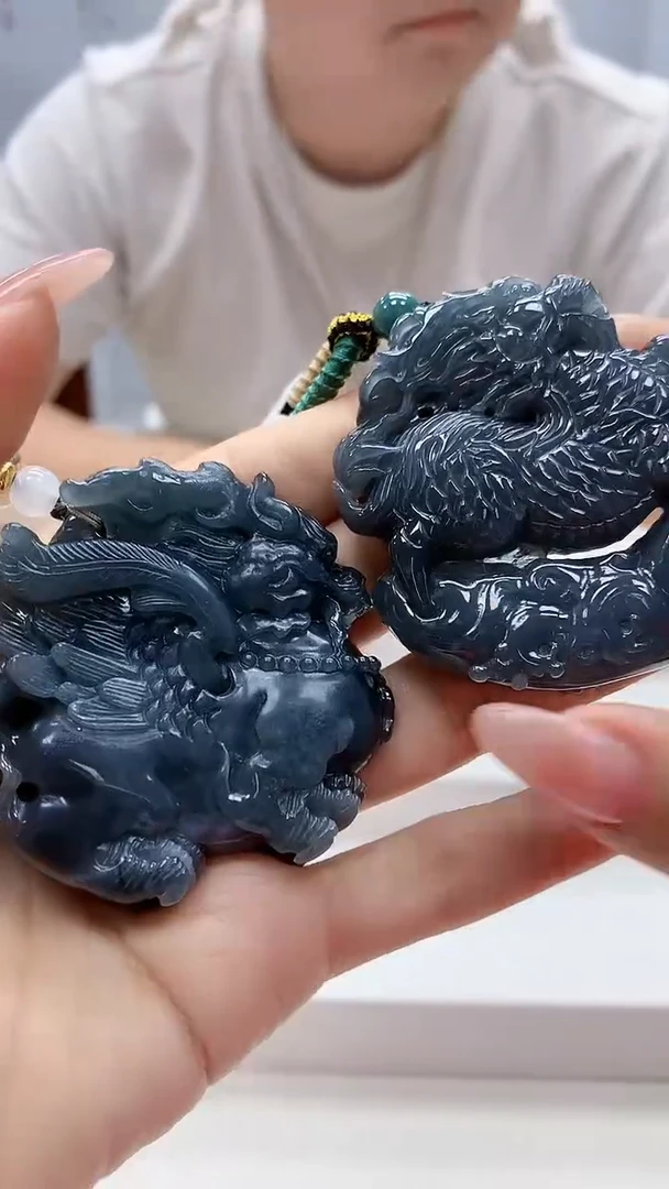 未镶嵌定制翡翠5167ty-毛货挂件一对65