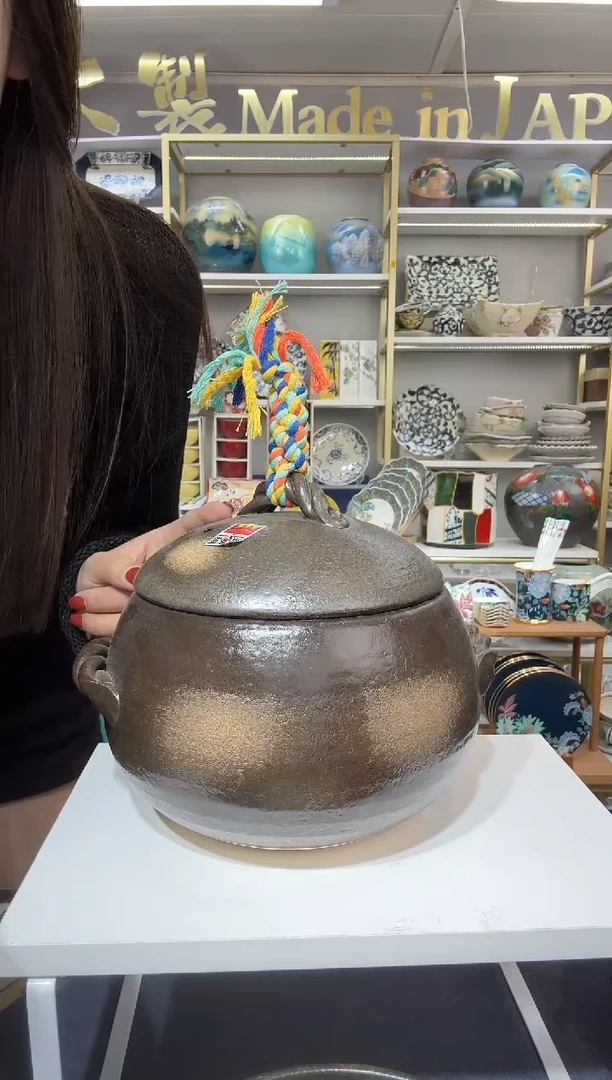 陶瓷万古烧丸栗饭釜砂锅5合一只