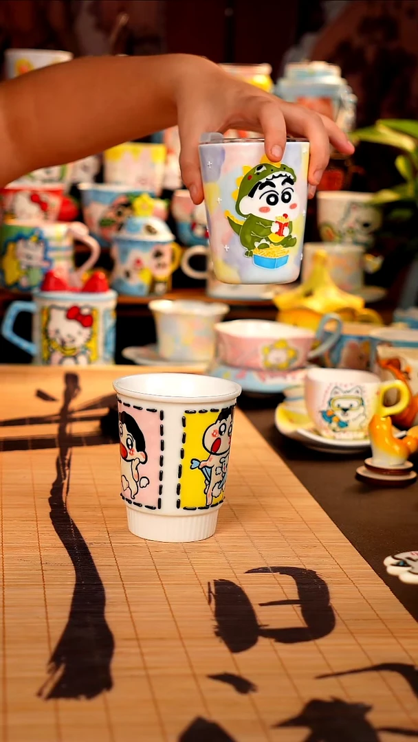 景德镇全手工手绘杯杯