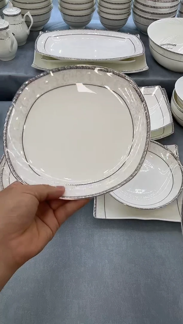 骨瓷玲珑8方2个8饭2个