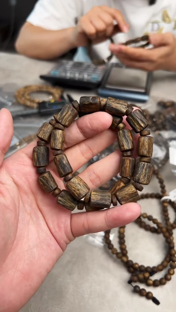 沉香手串89绿棋楠树心油随形 多样性发其一