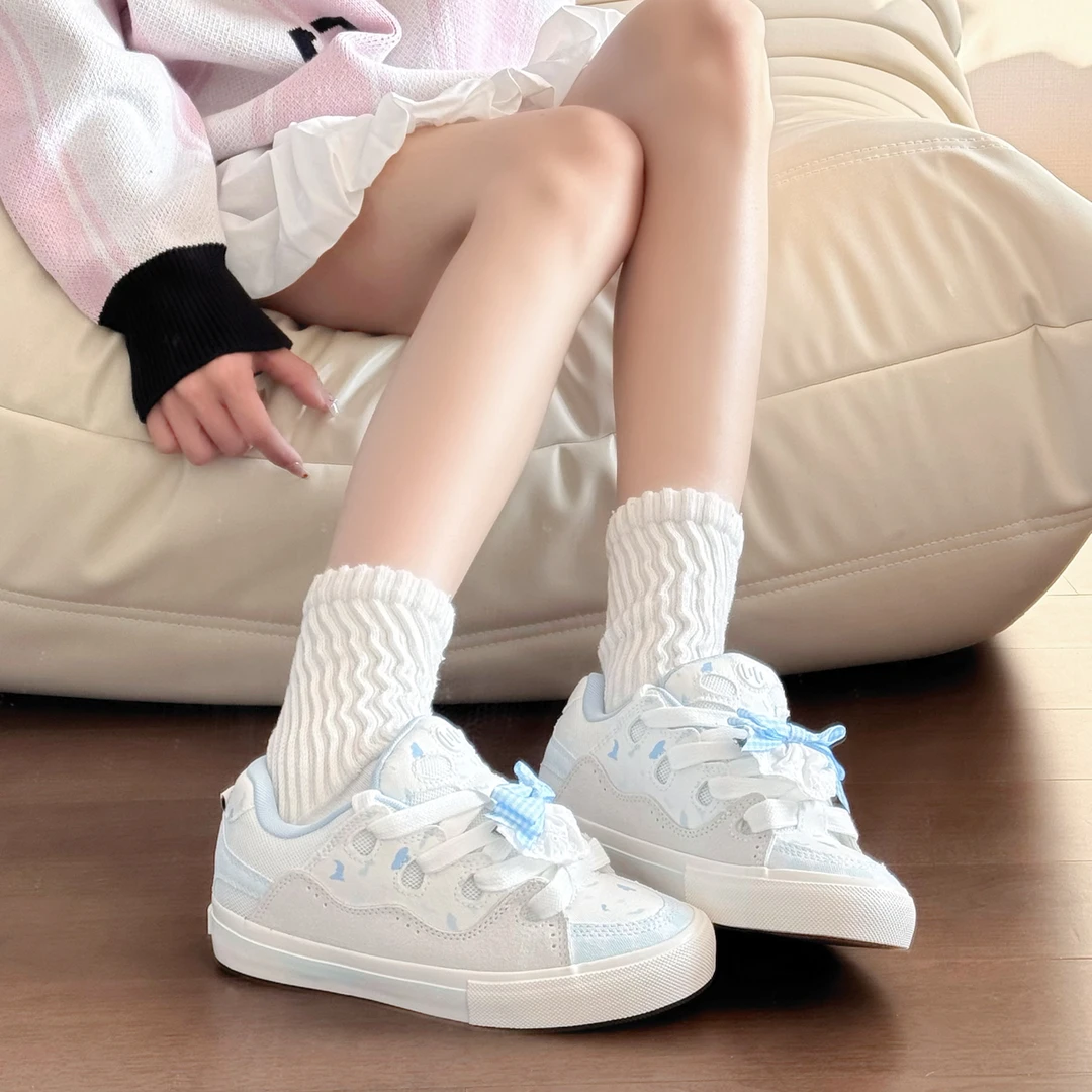 顽刻ollieskate面包鞋蓝莓蛋糕配色BAKE复古休闲男女国潮滑板鞋