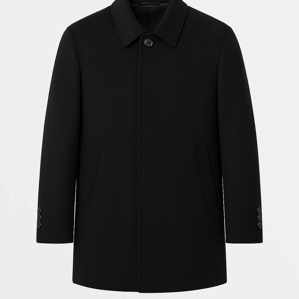 秋冬季百搭短款羊绒大衣外套商务休闲两用高级感男装192