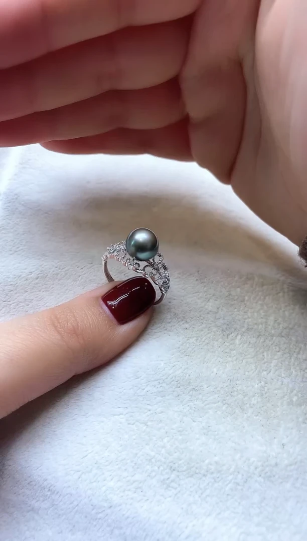 【闪购商品】海水珍珠戒指银S925镶嵌1