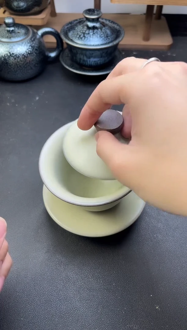 茶盏白呗三才盖碗