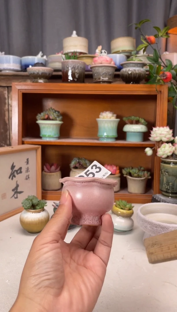 瓷片253知木小芳花盆