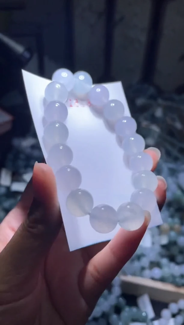 未镶嵌定制翡翠天然缅甸翡翠手串70