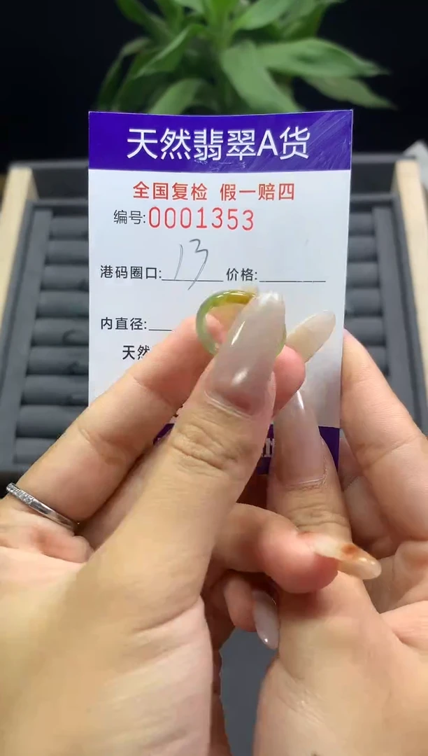 未镶嵌戒指翡翠天然  1353