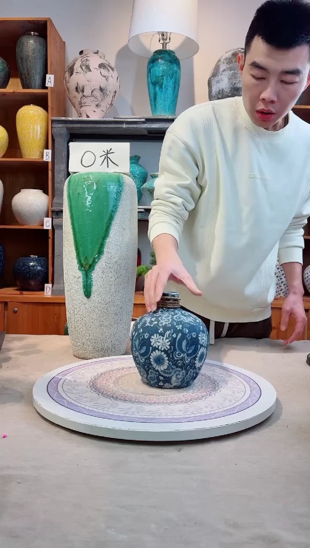 瓶11111111111不装水青花麻绳小号