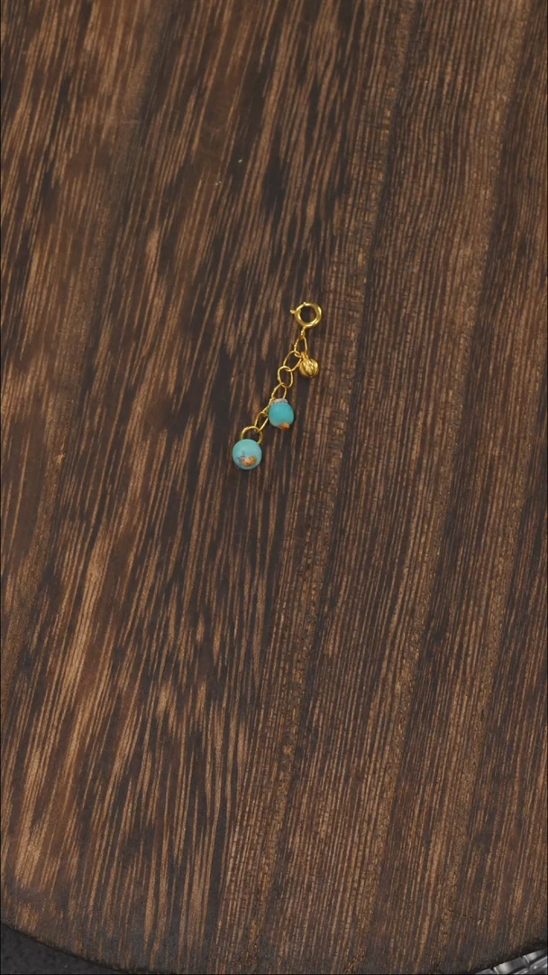 【闪购商品】绿松石挂饰18K金镶嵌11