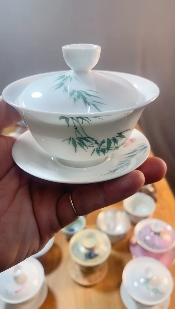【闪购商品】【瓷心匠物】直播间福利竹1号盖碗