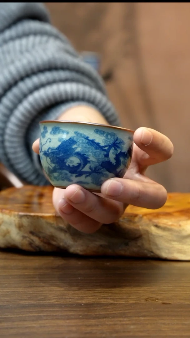 景德镇陶瓷九龙缸杯