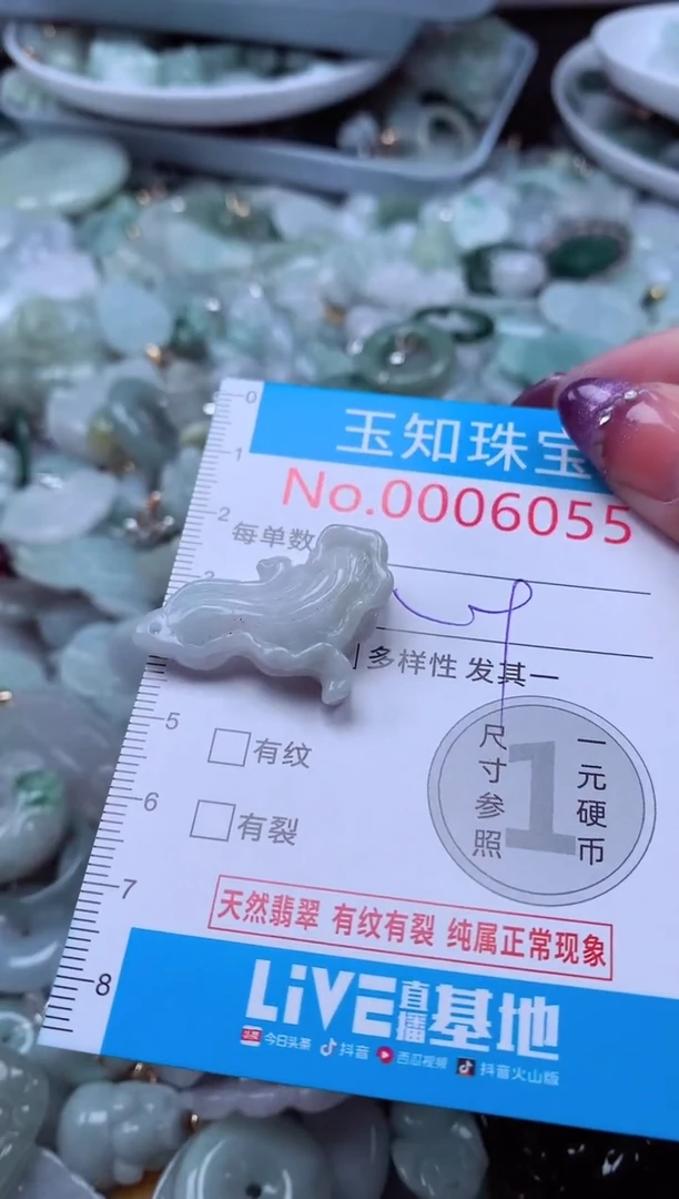 翡翠未镶嵌吊坠(不含链)6055