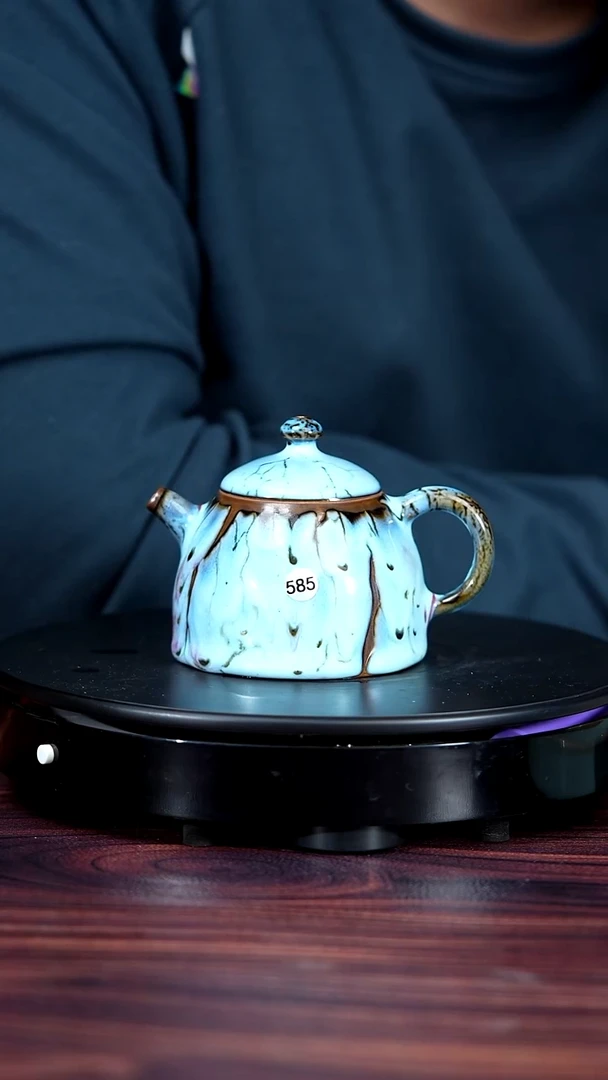 585#白露伟一级品原矿钧瓷秦权壶