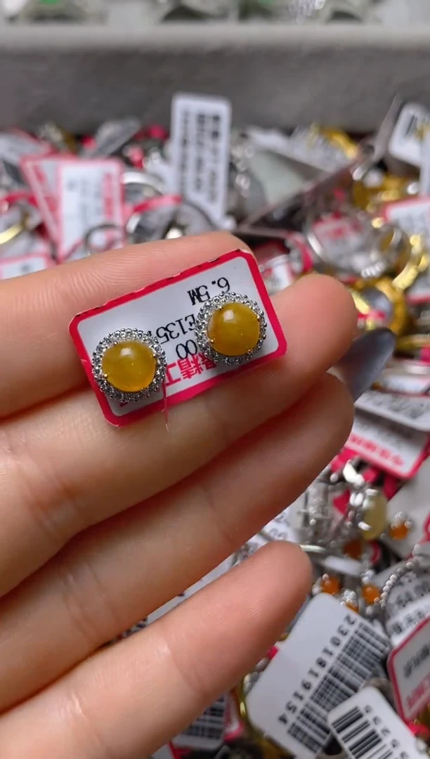 银S925镶嵌戒指翡翠百内无证书