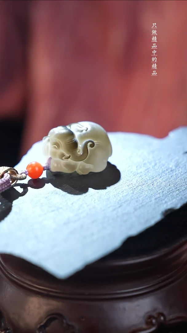 【闪购商品】和田玉吊坠未镶嵌羊脂白玉太平有象吊坠