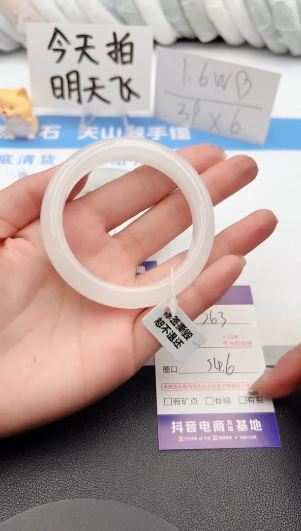 【闪购商品】石英质玉手镯未镶嵌j263-B54.6