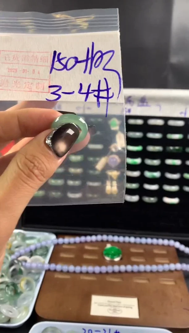 未镶嵌定制翡翠1戒圈3*160元毛货需精抛光发
