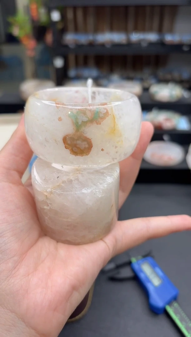 未镶嵌手镯石英质玉41(55圈赠送镯心)