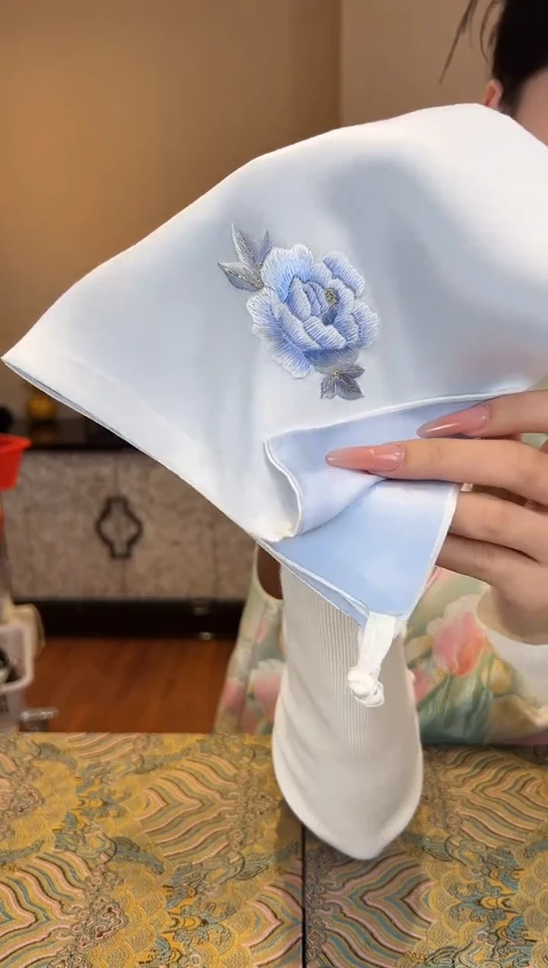 刺绣苏绣手工刺绣100桑蚕丝方巾