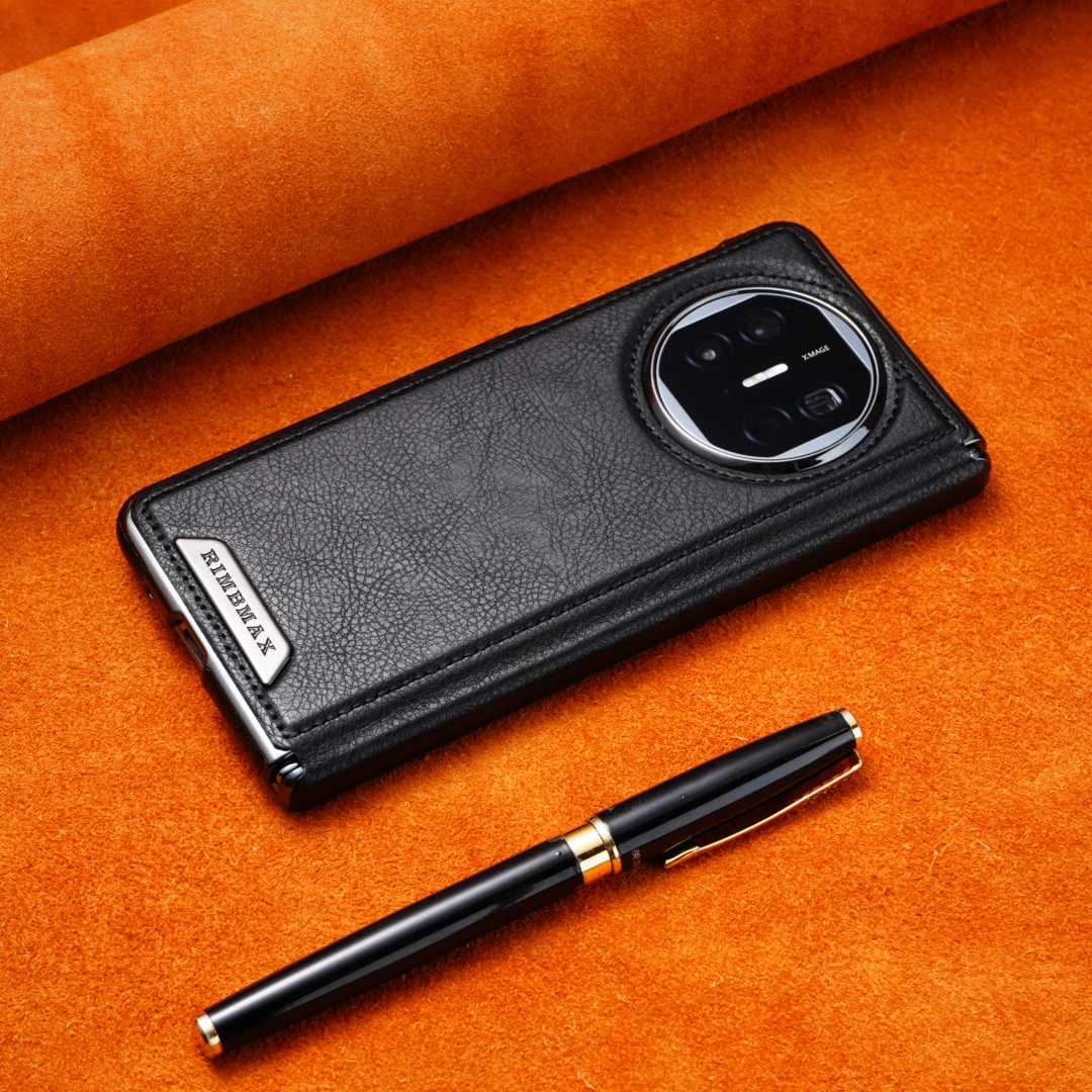 适用于华为MateX6高档皮纹中轴磁吸手机壳商务MateX5/X3防摔超薄