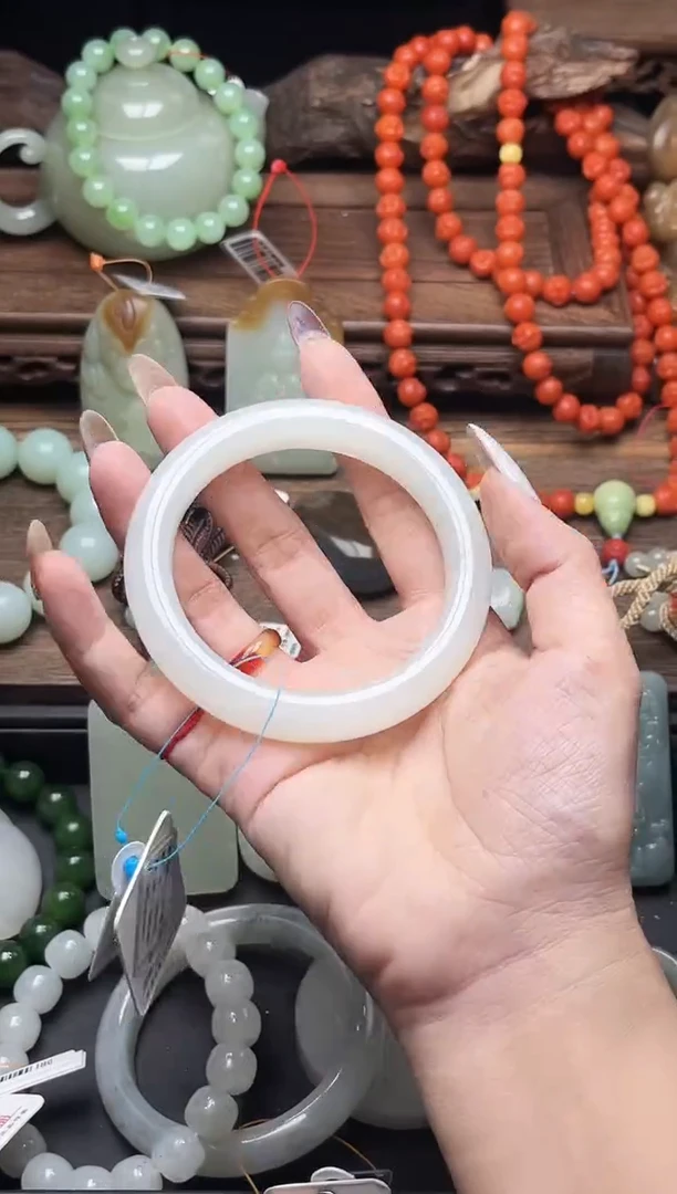 未镶嵌手镯和田玉青海野牛沟白玉 59圈9015471