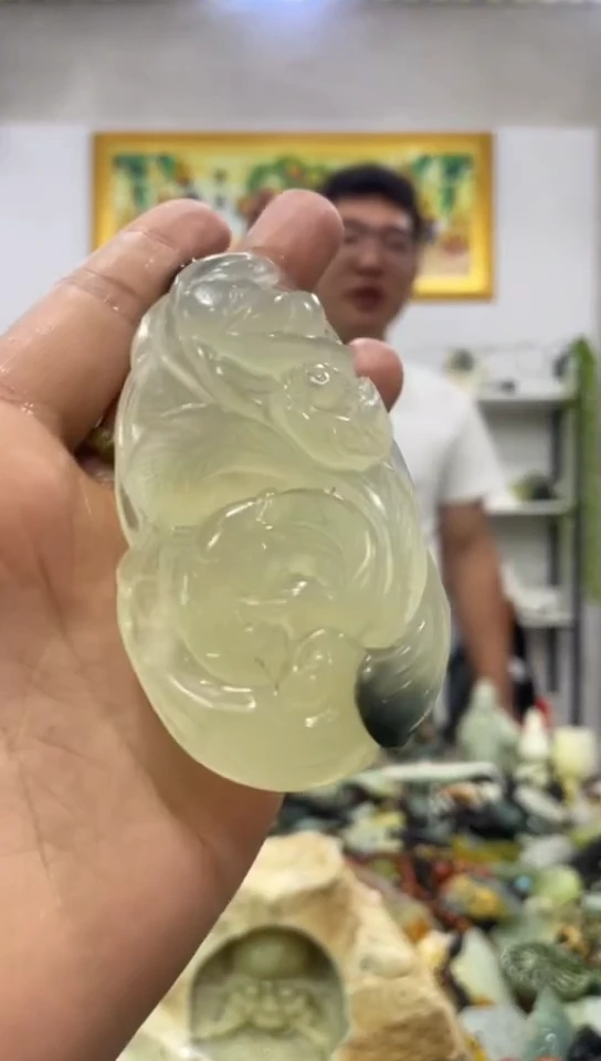 未镶嵌岫玉手把