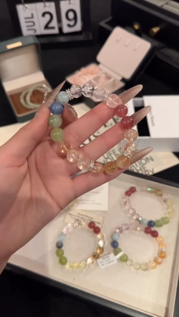 水晶手链合金多宝x1868