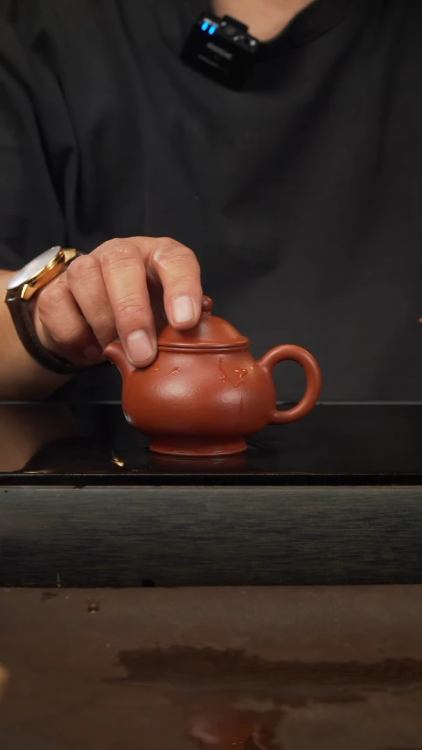 茶壶紫砂34，潘壶，朱泥，150cc