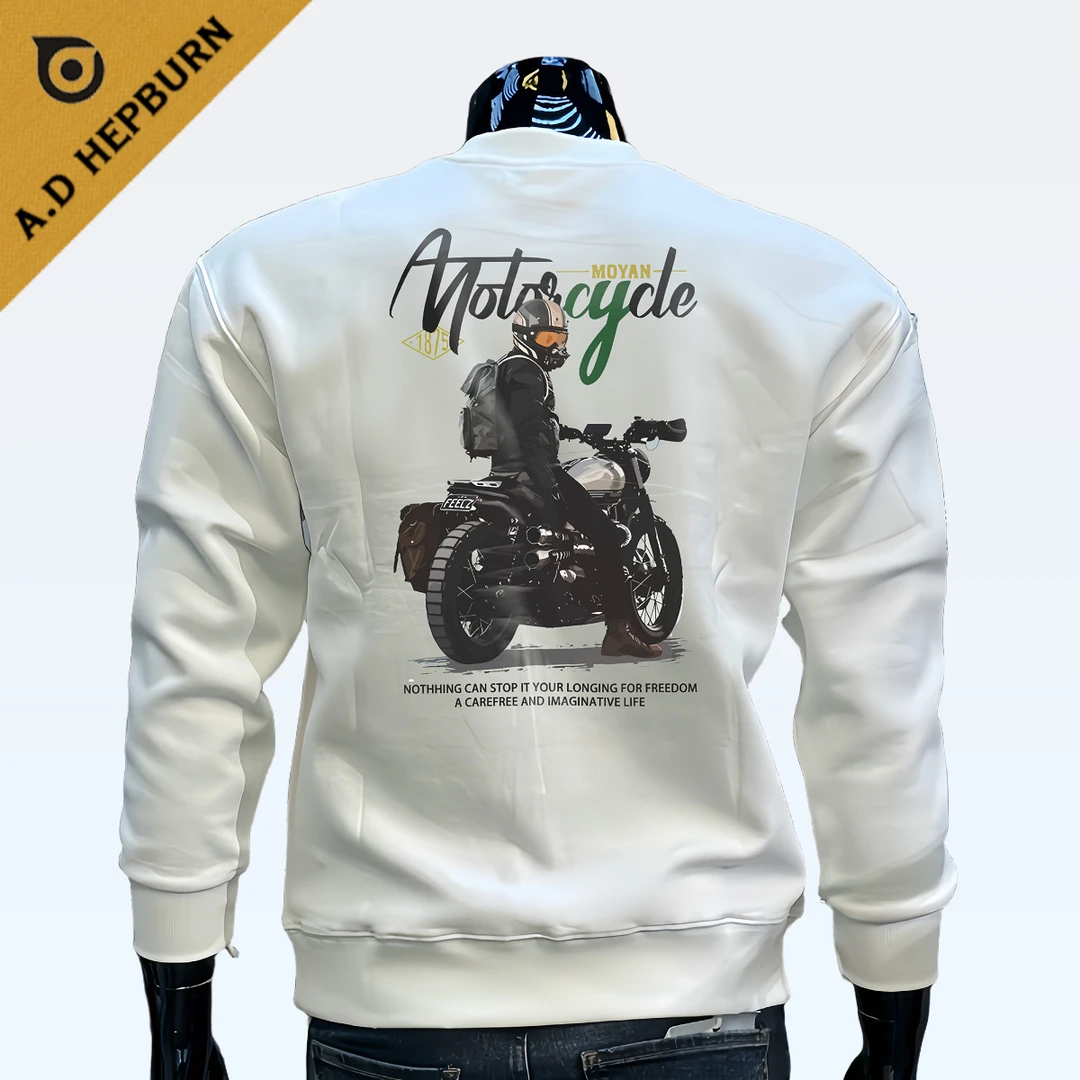 卫衣男时尚休闲百搭潮牌字母印花上衣秋冬新款加绒保暖圆领打底衫