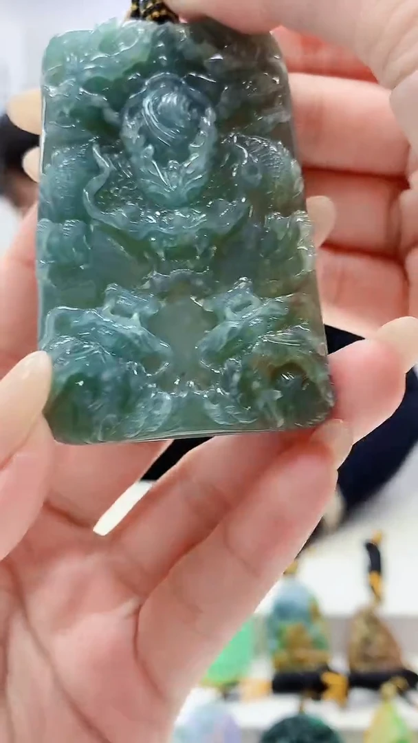未镶嵌定制翡翠5060lr-毛货挂件13