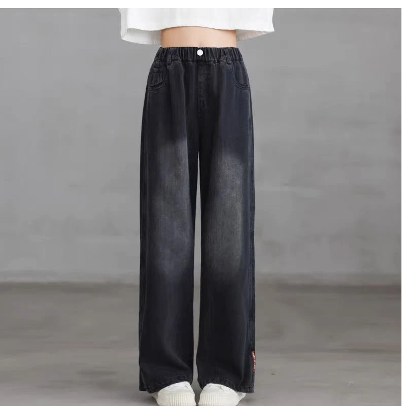 17616高端专享2025老林家天花板春款牛仔裤黑色