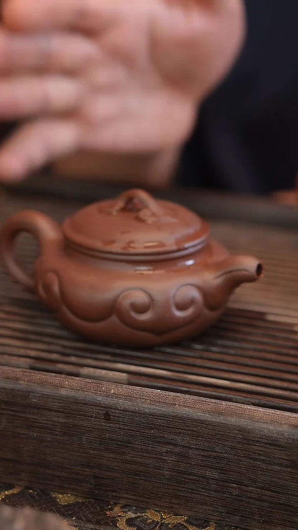 茶壶紫砂如意仿古 变色龙 半手工 180cc