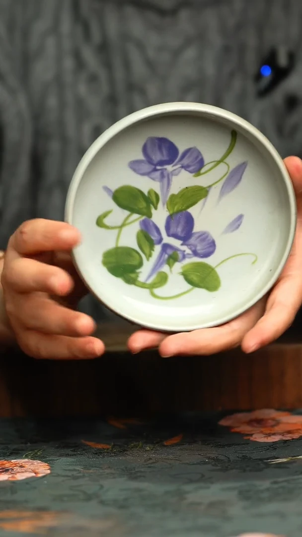 杯釉下彩手工手绘同款陶器
