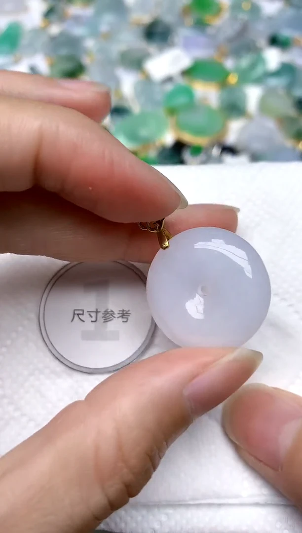 颈饰银S925镶嵌翡翠天然A货翡翠