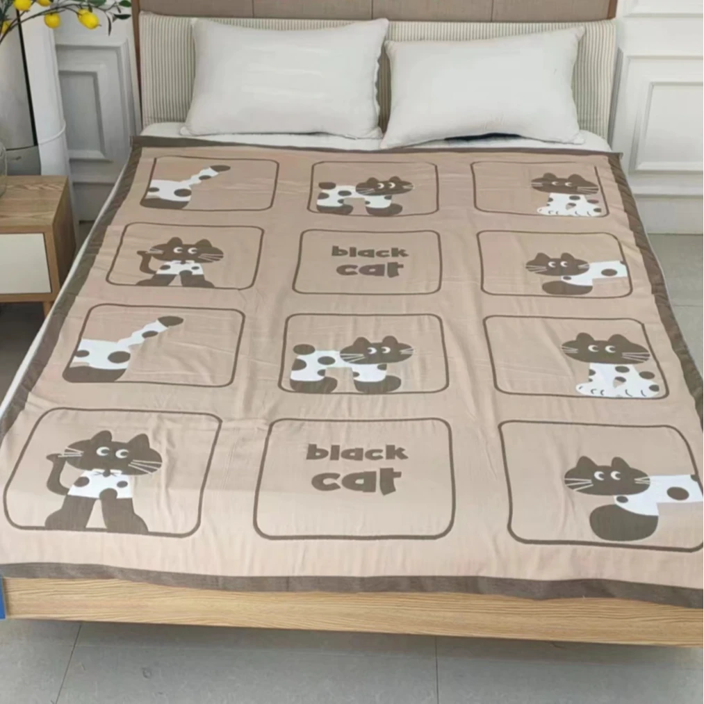 【温暖家居】棉纱面包被200×230cm-躲猫猫