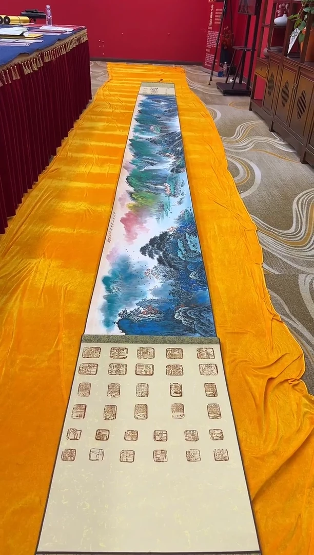 国画李希涛蓝嶂栖云