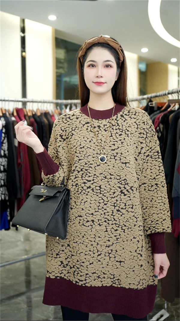 加厚保暖【金玉满堂】春夏必备上档次洋气奢华毛衣宽松上衣-7161#