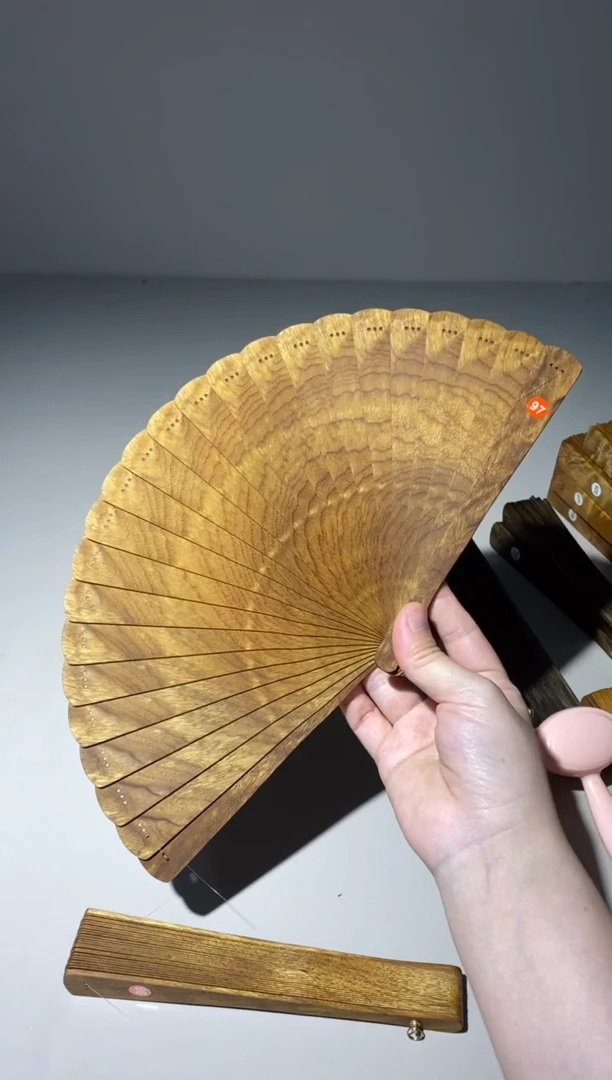 金丝楠贵*18厘米金丝楠木小叶桢楠扇97