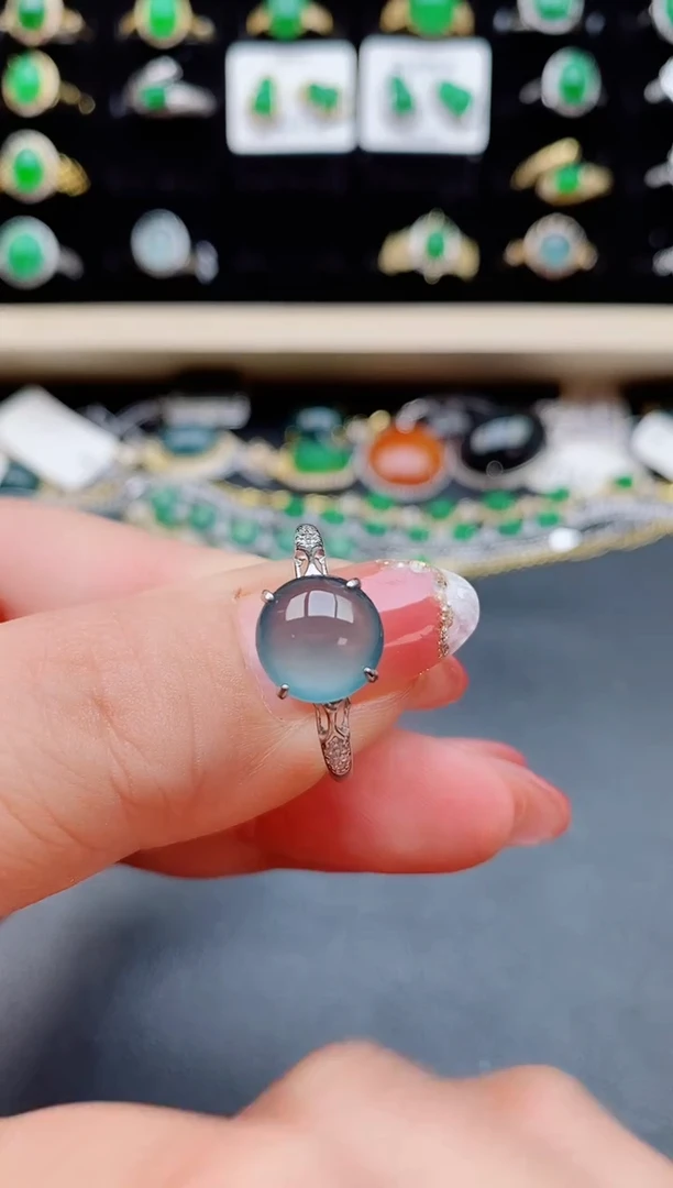 【闪购商品】翡翠戒指银S925镶嵌805800