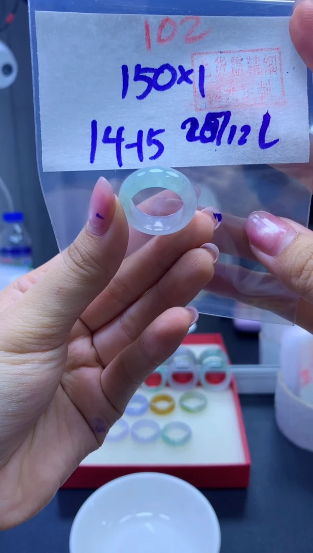 未镶嵌定制翡翠戒圈#150元-毛货需精细抛光