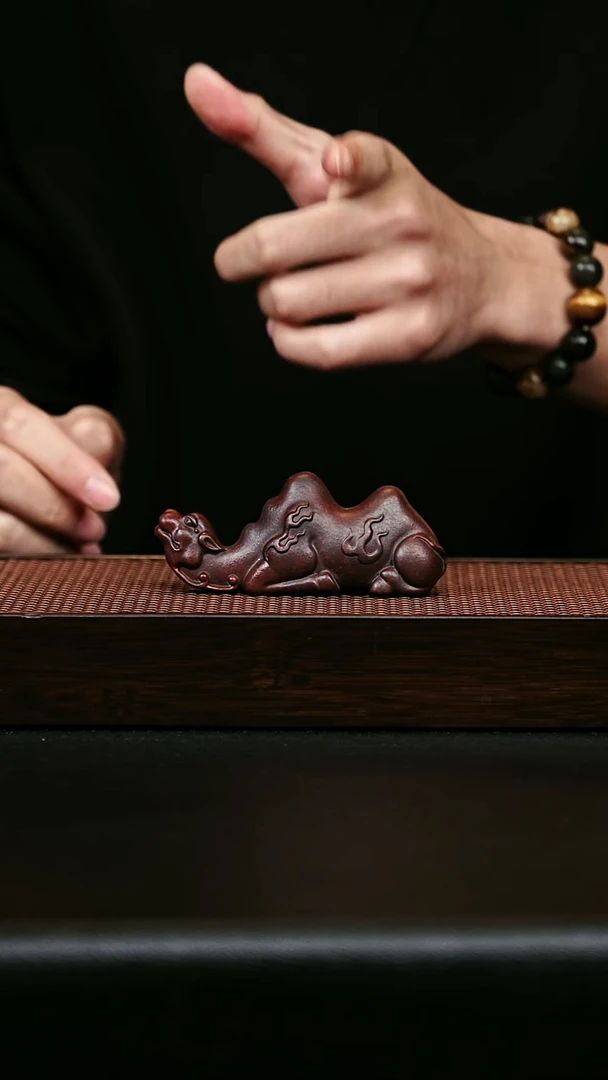 茶杯紫砂宜兴紫砂茶宠 骆驼笔架