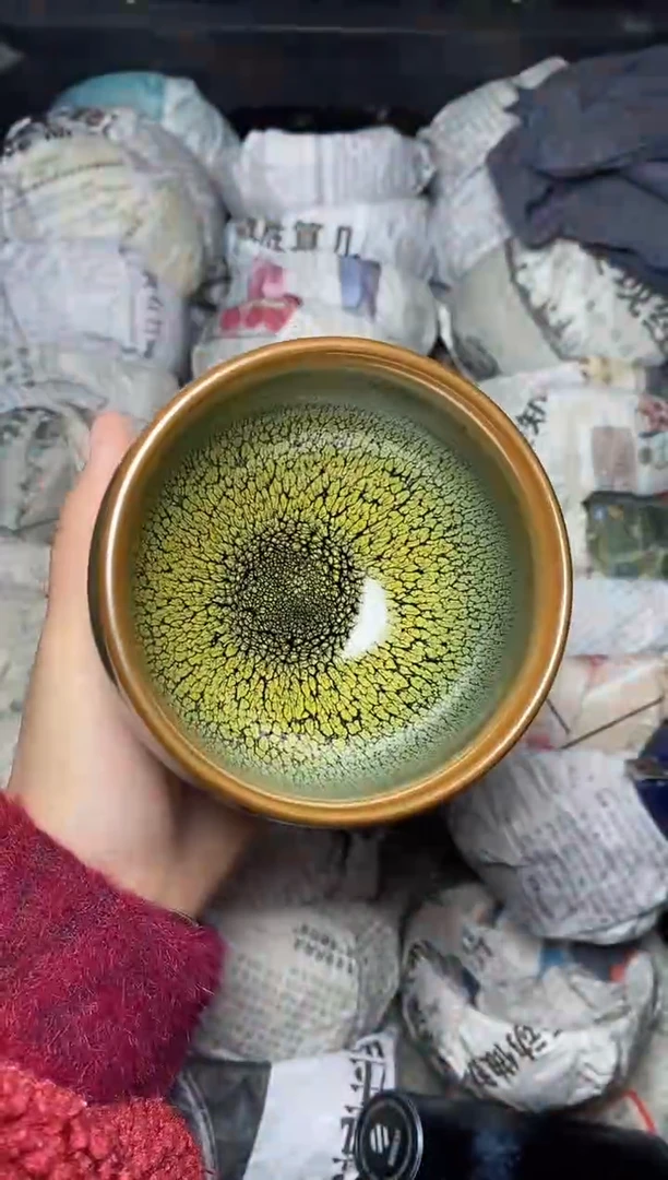 【闪购商品】茶盏绿鹧鸪 将军 盏三疯建盏茶器