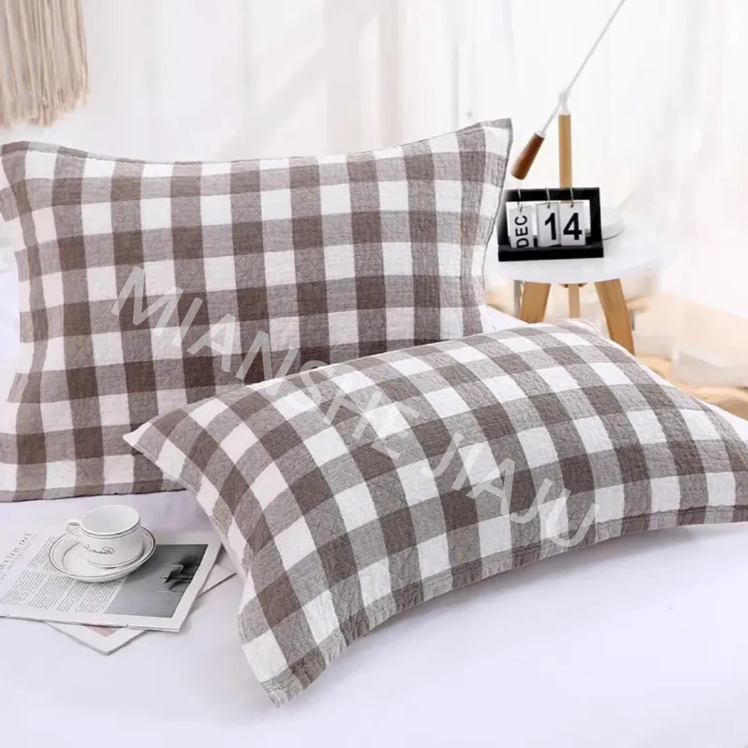 【多层纱枕巾】纯棉全棉包边多层纱复古百搭四季枕巾