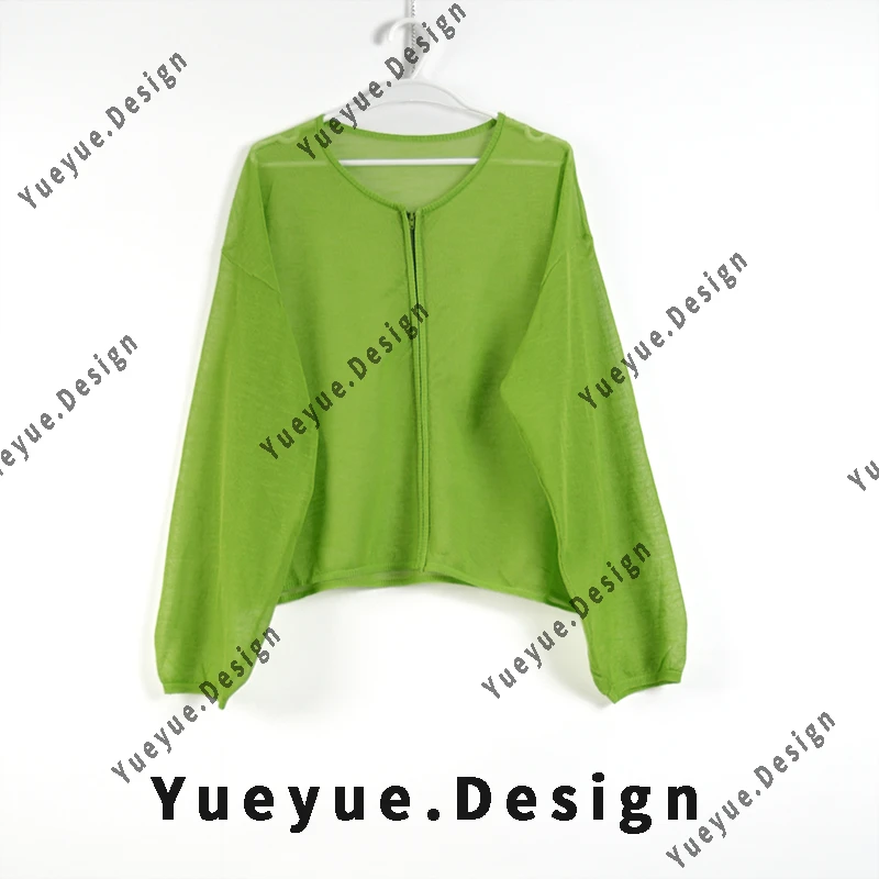 【悦悦专属】夏季新款简约百搭拉链防晒开衫Y412