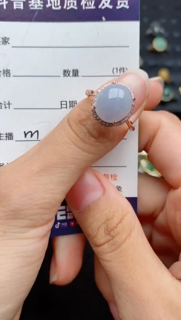 银S925镶嵌戒指翡翠....